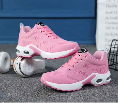 "Orthopädische Damenschuhe, Hellblau-Violett, atmungsaktives Mesh, flexible PVC-Sohle, modern, stylisch und bequem."