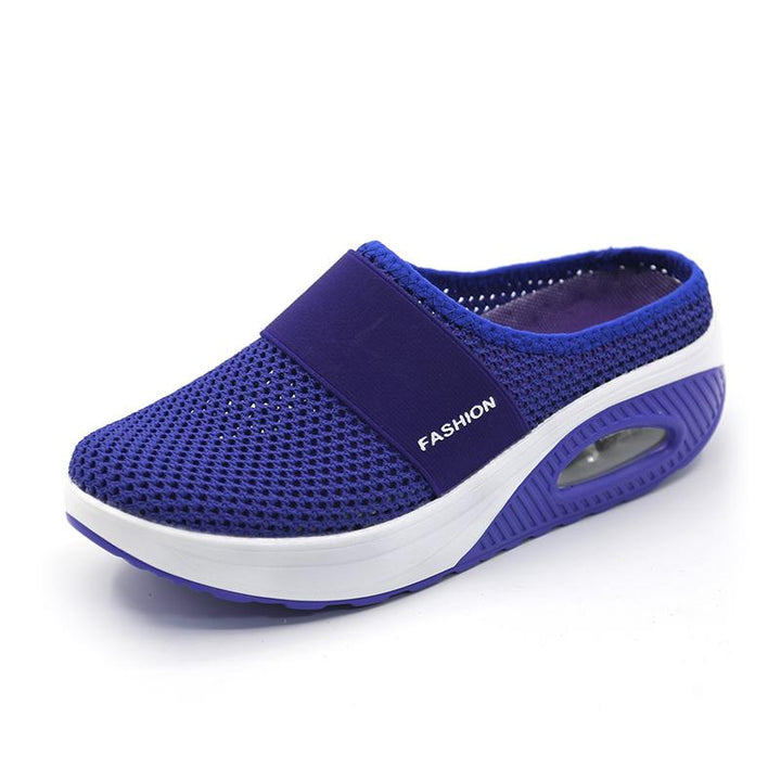 Orthopädische Damenschuhe mit Luftkissen, atmungsaktivem Mesh-Material, runder Spitze und rutschfester Sohle in verschiedenen
