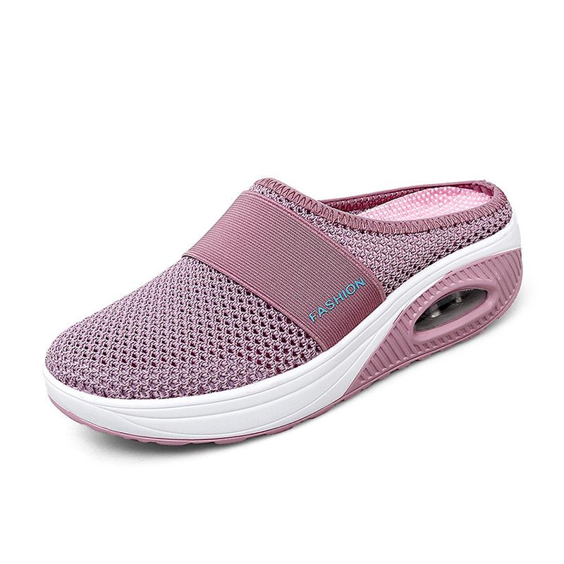 Orthopädische Damenschuhe mit Luftkissen, atmungsaktivem Mesh-Material, runder Spitze und rutschfester Sohle in verschiedenen