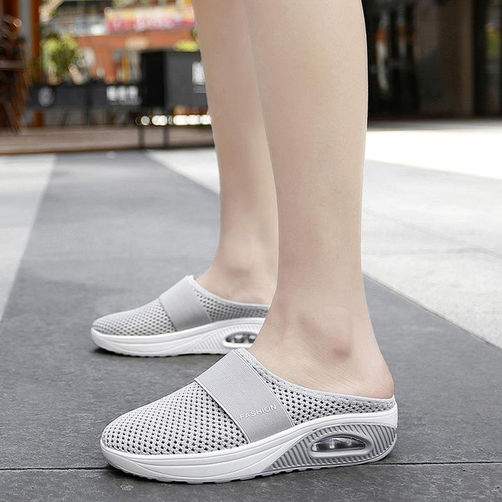 Orthopädische Damenschuhe mit Luftkissen, atmungsaktivem Mesh-Material, runder Spitze und rutschfester Sohle in verschiedenen