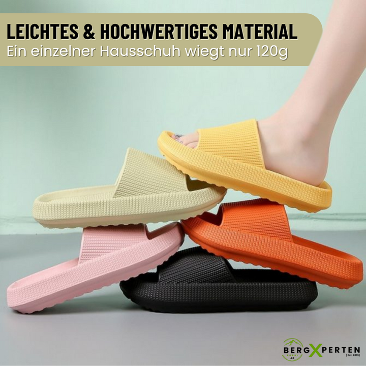 "Orthopädische Hausschuhe mit EVA-Polsterung, rutschfester Sohle, in Gelb, Grün, Orange, Rosa, Schwarz für maximalen Komfort.