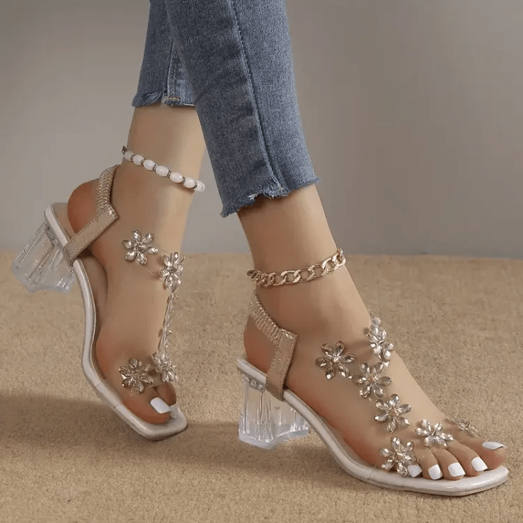 "Orthopädische High Heels Sandalen mit Gel-Dämpfung, breite Sohle, stilvoll und komfortabel, ideal für Damen"