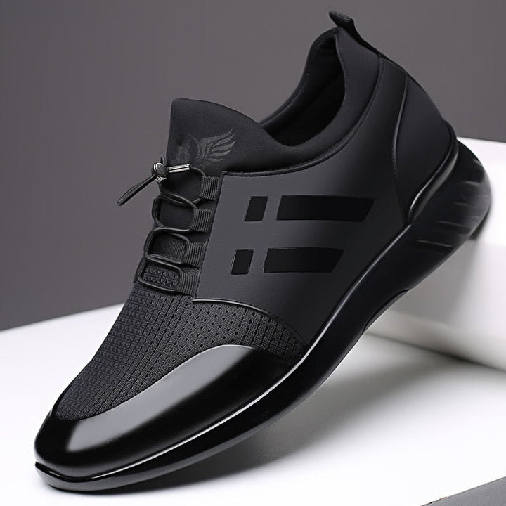 "Orthopädischer Herrenschuh, hochwertiges Leder, komfortabel, stilvoll, elegante Schnürung, atmungsaktiv, gedämpfte Sohle"