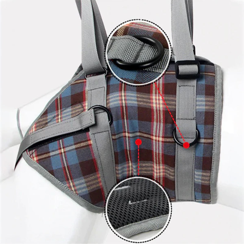 "Orthopädischer Hundegurt mit Verstellbaren Gurten für Unterstützung der Hinterbeine, ergonomisches Design für Stabilität."