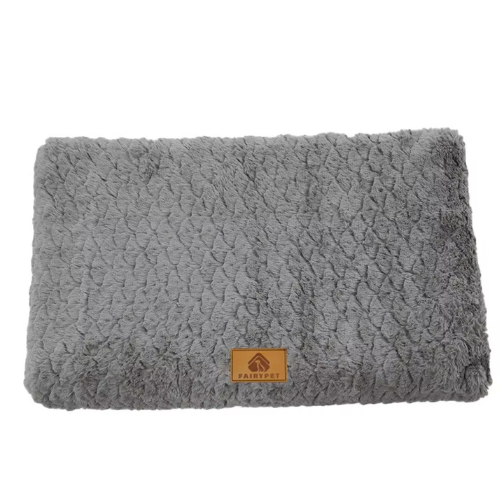 Orthopädisches Hundebett, flauschige Matte, kuscheliger Plüsch, lindert Gelenkschmerzen, perfekt für ältere Haustiere.