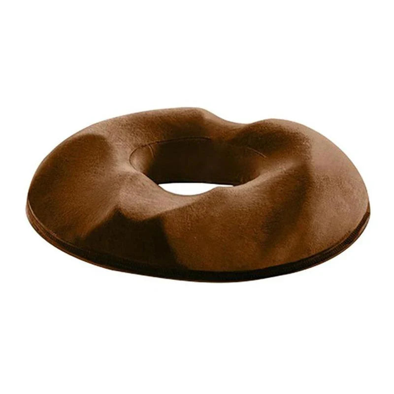 "Orthopädisches Sitzkissen, ergonomisch, dunkles Design, Memory-Schaum, ideal für Druckentlastung und Komfort im Büro"