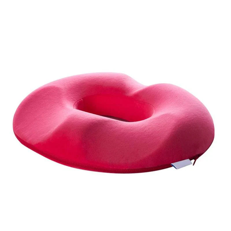 "Orthopädisches Sitzkissen, ergonomisch, dunkles Design, Memory-Schaum, ideal für Druckentlastung und Komfort im Büro"