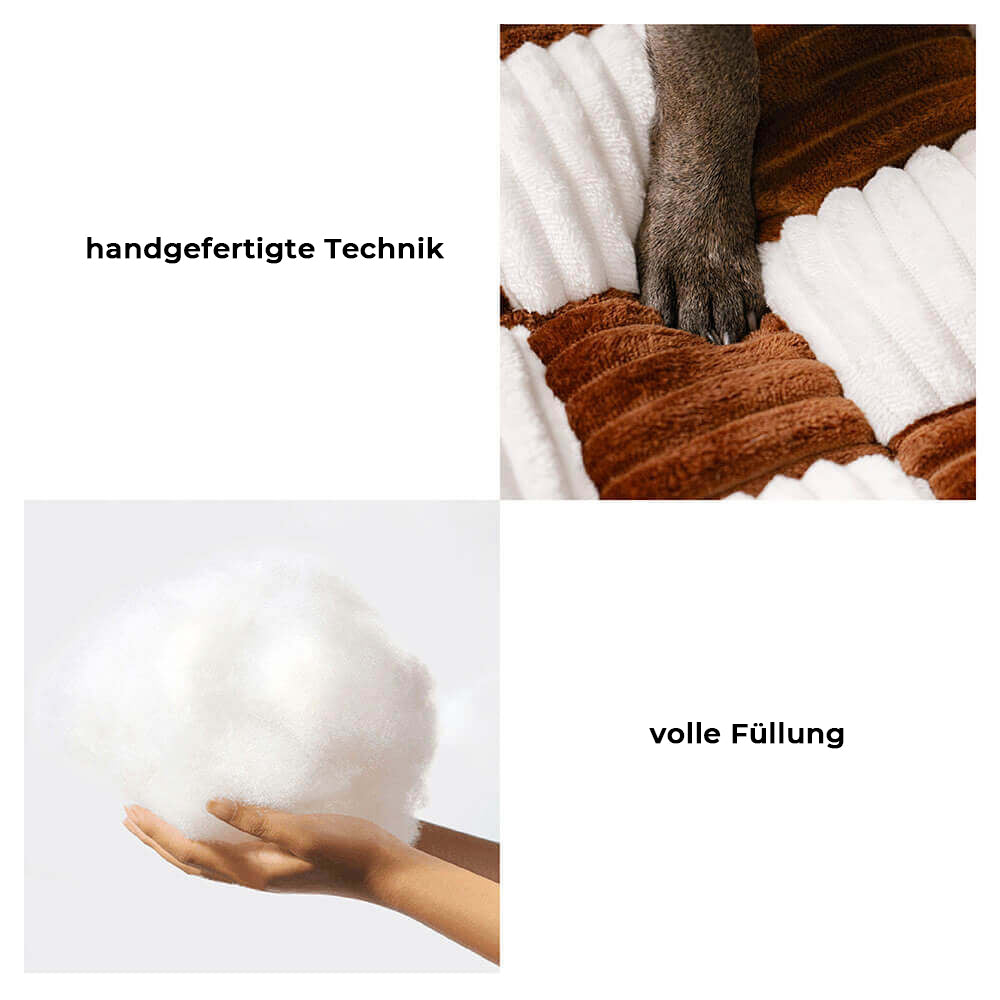 Orthopädisches XXL Hundesofa mit Schachbrettmuster, extragroß und waschbar, ideal für Komfort und Stil.