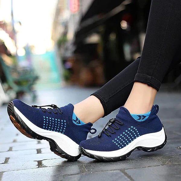 Orthoschuhe für Plantarfasziitis, elegante Damen-Fußbekleidung; stilvolles Design in Grau, bietet Komfort und Schmerzlinderun