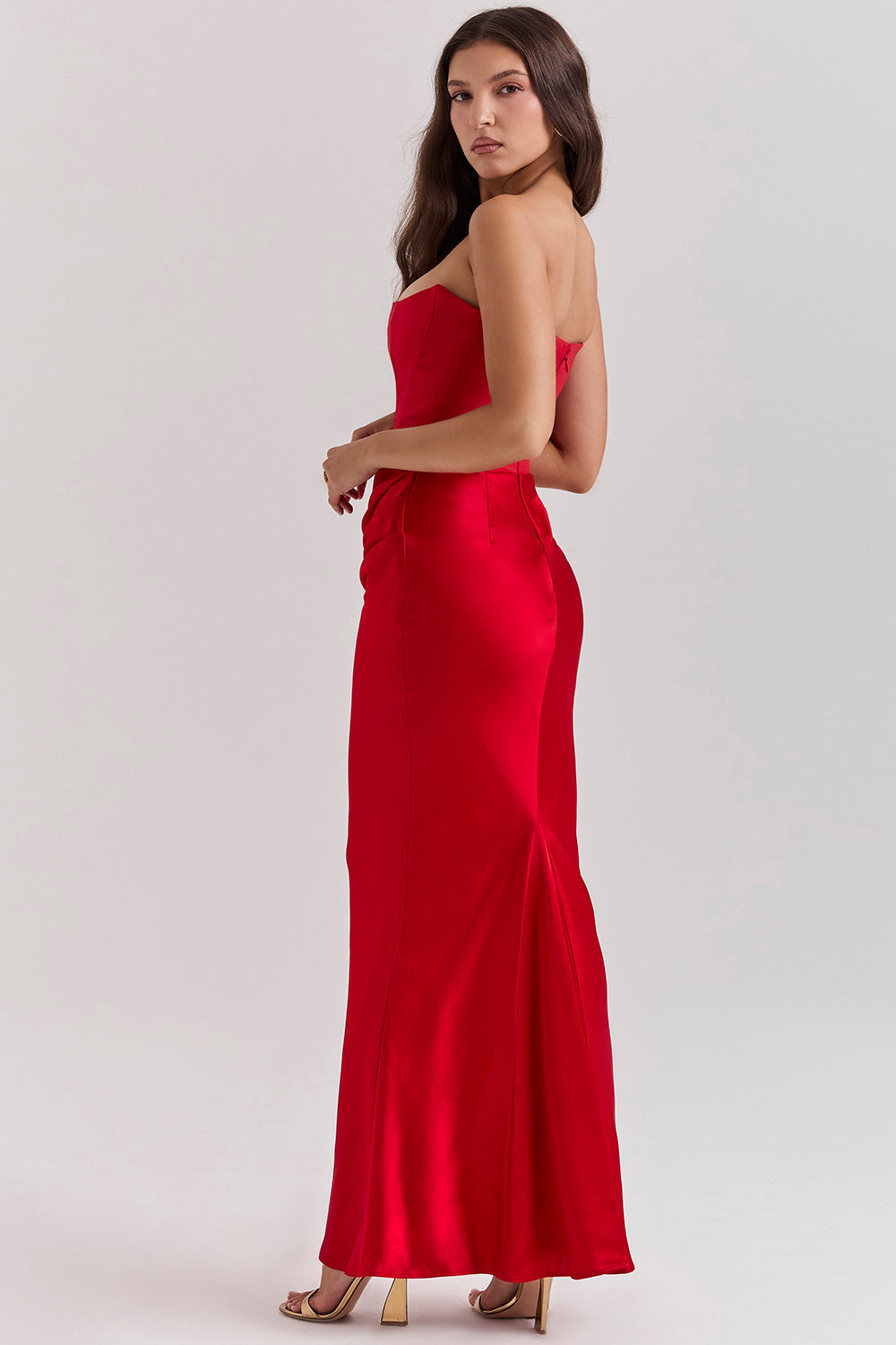 Trägerloses Korsett-Maxikleid