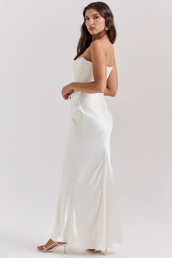 Trägerloses Korsett-Maxikleid