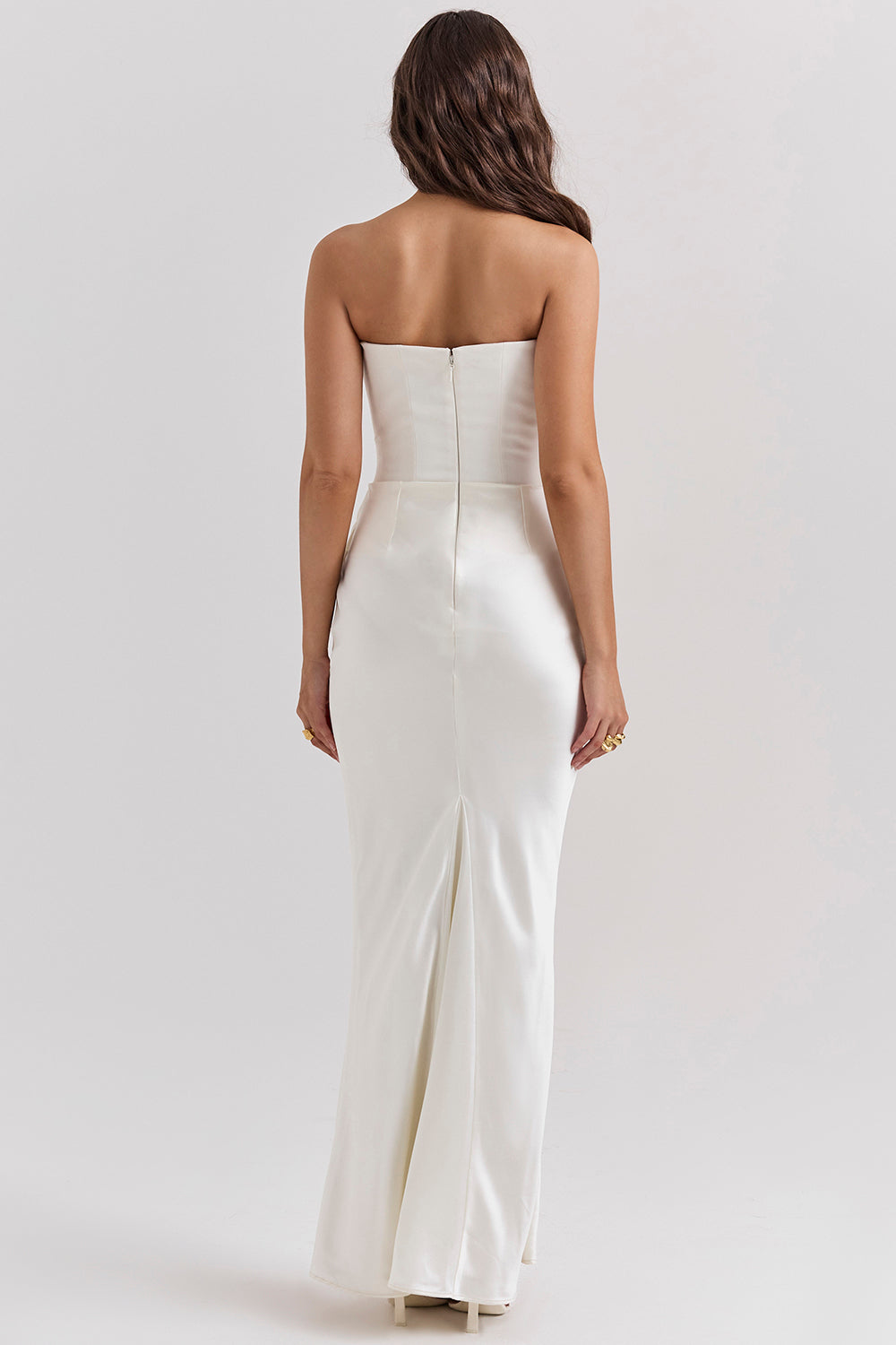 Trägerloses Korsett-Maxikleid