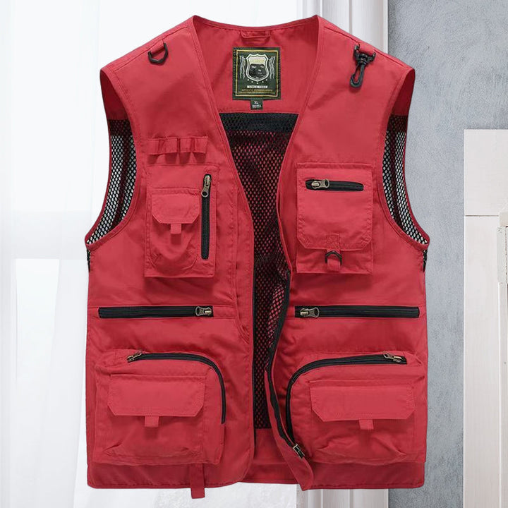 "Praktische Sommerweste mit vielen Taschen, atmungsaktiv für Damen, ideal für Outdoor, in Khaki erhältlich."