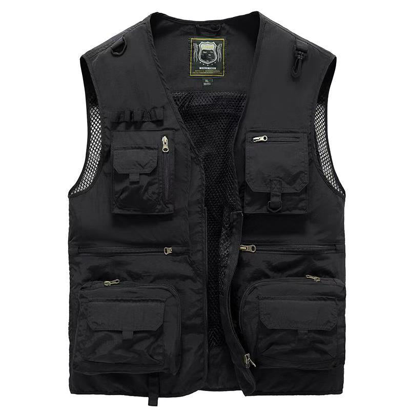 "Praktische Sommerweste mit vielen Taschen, atmungsaktiv für Damen, ideal für Outdoor, in Khaki erhältlich."
