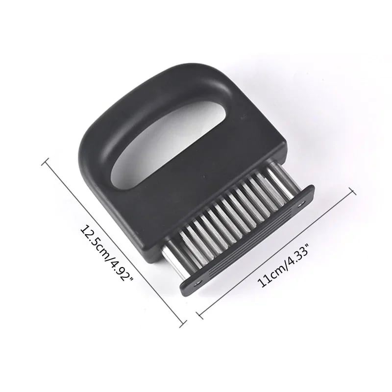 "Praktischer Fleischklopfer mit 48 scharfen Edelstahlklingen, ergonomischem Design, perfekt zum Fleisch zartmachen."