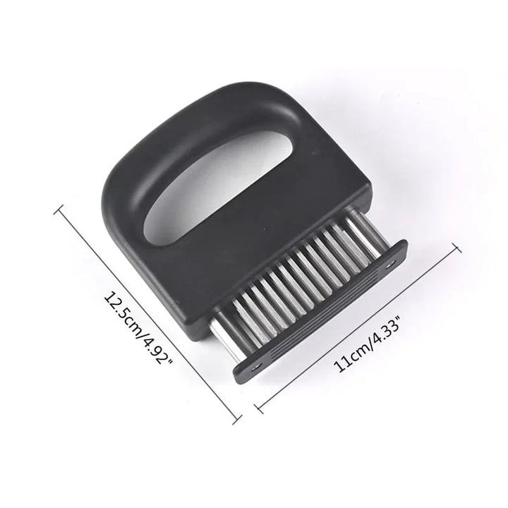 "Praktischer Fleischklopfer mit 48 scharfen Edelstahlklingen, ergonomischem Design, perfekt zum Fleisch zartmachen."