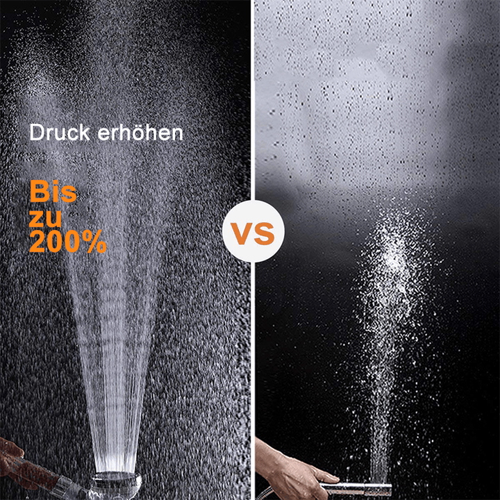 Premiun Duschkopf mit Ionenfilter, Wassersparend, elegantes Design, verbesserte Hautpflege und hohem Wasserdruck.