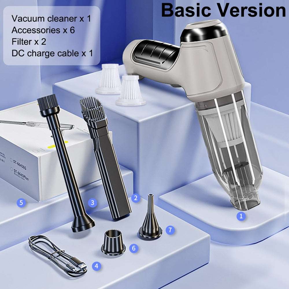 "Professioneller Autostaubsauger 95000PA mit ergonomischem Design, dualen Saugmodi und USB-Ladefunktion"