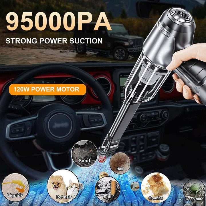 "Professioneller Autostaubsauger 95000PA mit ergonomischem Design, dualen Saugmodi und USB-Ladefunktion"