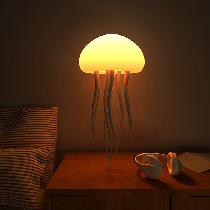 "Realistische Medusen-Nachtlampe mit LED-Farben, bewegliche Tentakeln, dynamisches Ambiente für Wohnzimmerdeko"