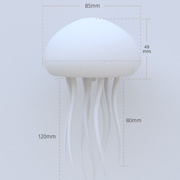 "Realistische Medusen-Nachtlampe mit LED-Farben, bewegliche Tentakeln, dynamisches Ambiente für Wohnzimmerdeko"