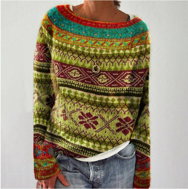 "Retro Damenpullover, zeitloser Stil, weich, elegant, in Beige, mit Vintage-Design, ideal für den Alltag und besondere Anläss