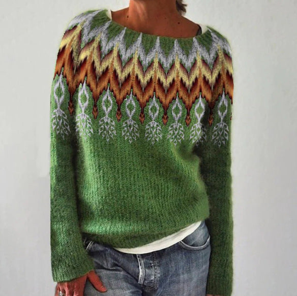 "Retro Damenpullover, zeitloser Stil, weich, elegant, in Beige, mit Vintage-Design, ideal für den Alltag und besondere Anläss