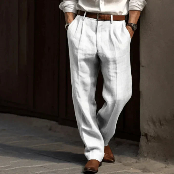 "Retro Herren-Hose mit klassischem Design, zeitloser Eleganz und bequemer Passform in stilvollem Grau, perfekt für jede Geleg