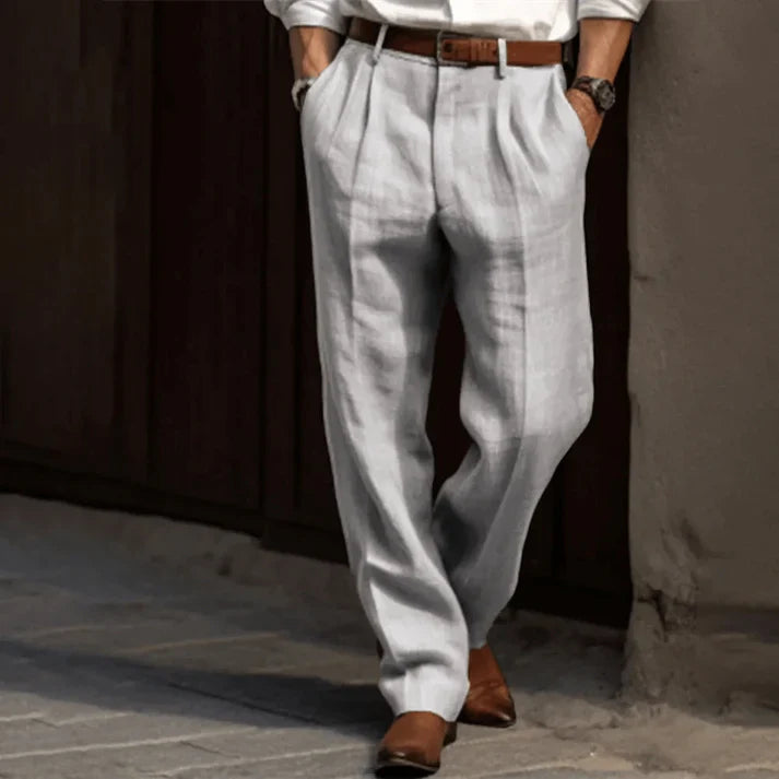 Retro Herren Hose mit Nadelstreifen, elegante Passform, atmungsaktives Material; perfekt für Büro- und formelle Anlässe.