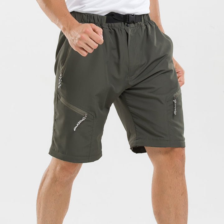 Robuste 2-in-1 Wanderhose für Herren mit Taschen, komfortablem Schnitt und in Braun, Dunkelgrün, Grau, Schwarz erhältlich.
