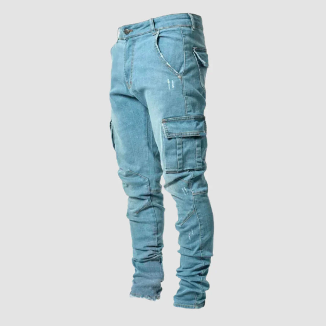 Robuste Herren Cargo-Hose mit Multi-Taschen und ergonomischem Schnitt in Olivgrün, ideal für Outdoor und Alltag.