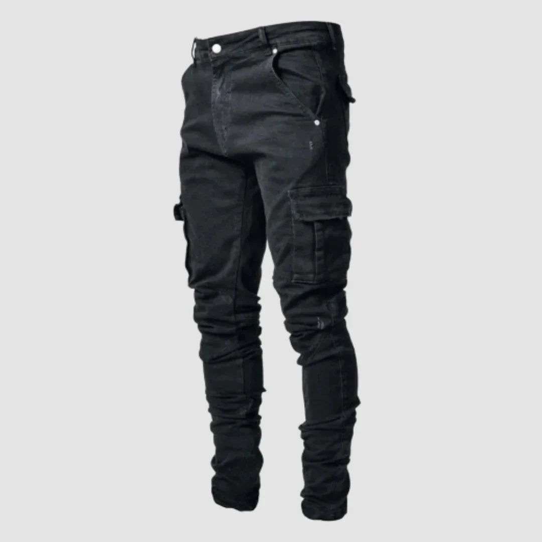 Robuste Herren Cargo-Hose mit Multi-Taschen und ergonomischem Schnitt in Olivgrün, ideal für Outdoor und Alltag.