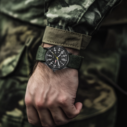 Robuste Outdoor Herren Armbanduhr, Edelstahlgehäuse, leuchtende Zeiger, wasserdicht, kratzfestes Glas, ideal für Abenteuer.