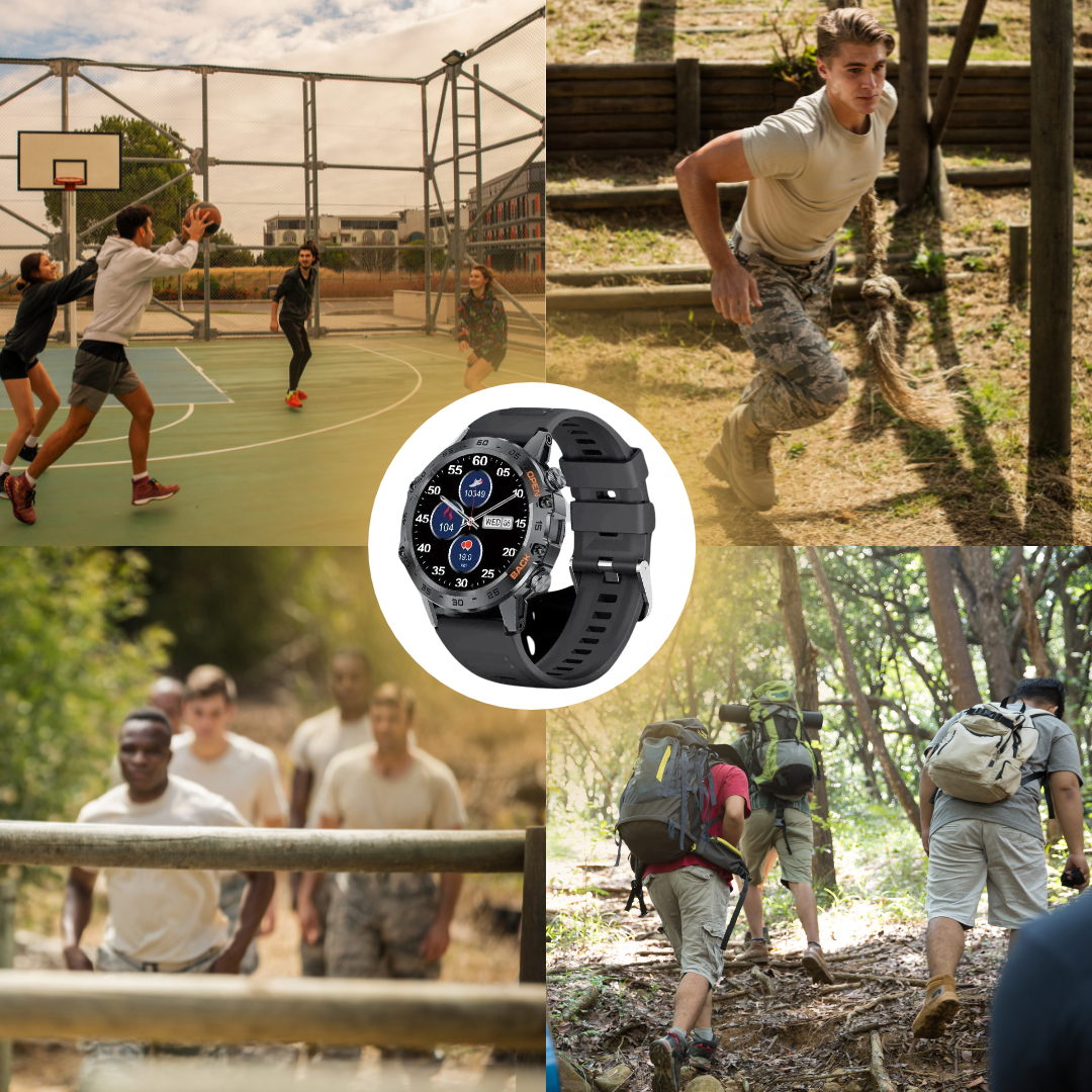 "Robuste Smartwatch mit Herzfrequenzsensor, GPS und Gorilla® Glass. Wasserdicht, langlebig, ideal für Abenteuer."