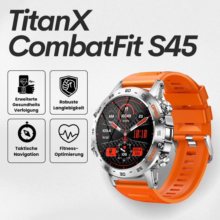 "Robuste Smartwatch mit Herzfrequenzsensor, GPS und Gorilla® Glass. Wasserdicht, langlebig, ideal für Abenteuer."