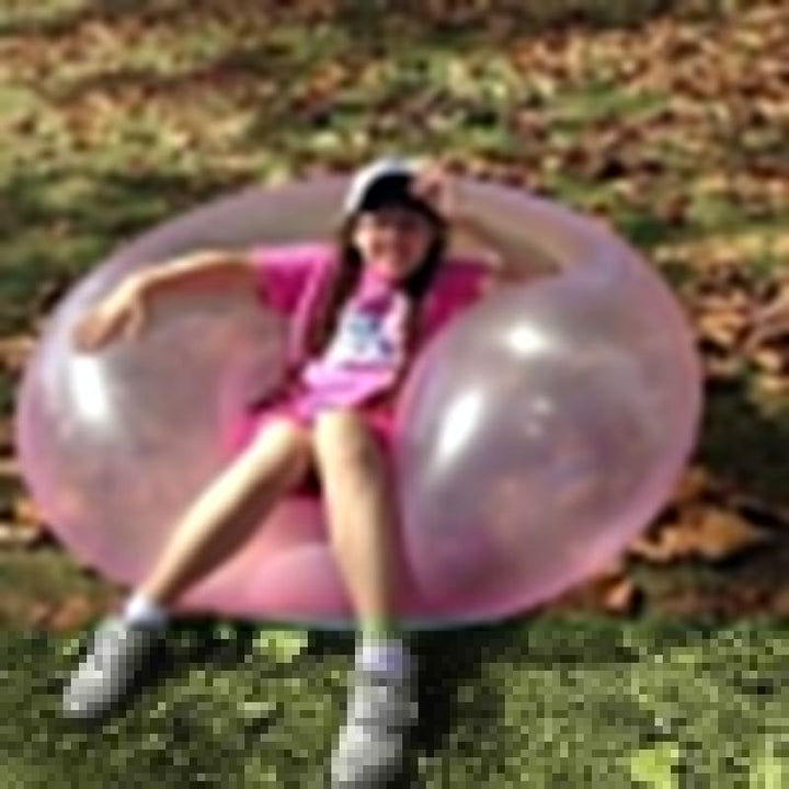 "Robuster, vielseitiger aufblasbarer Bubble Ball in Pink, Grün, Hellblau für Spaß im Garten oder Pool"