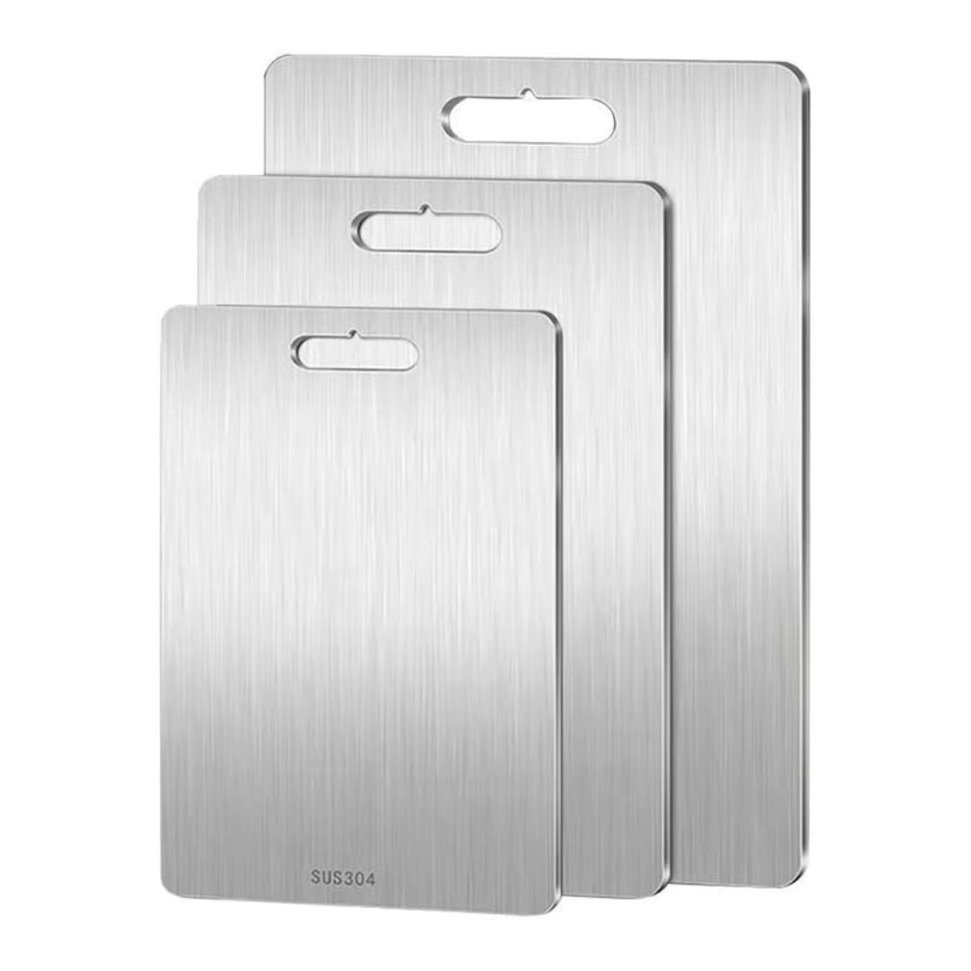 Robustes Schneidebrett aus Titan, modernes Design, hygienisch, antibakteriell, geruchsneutral, schützt Messerklingen.