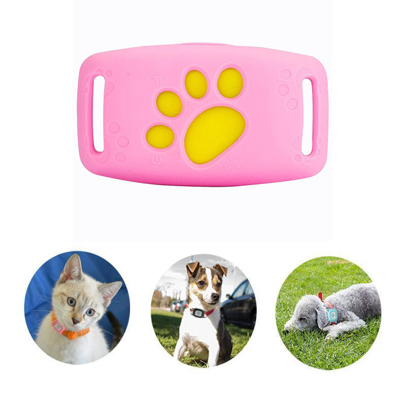 "Rosa GPS Katzen- und Hundehalsband, wasserdicht, ideal für präzise Tierortung, ohne Abogebühren, robustes Design."