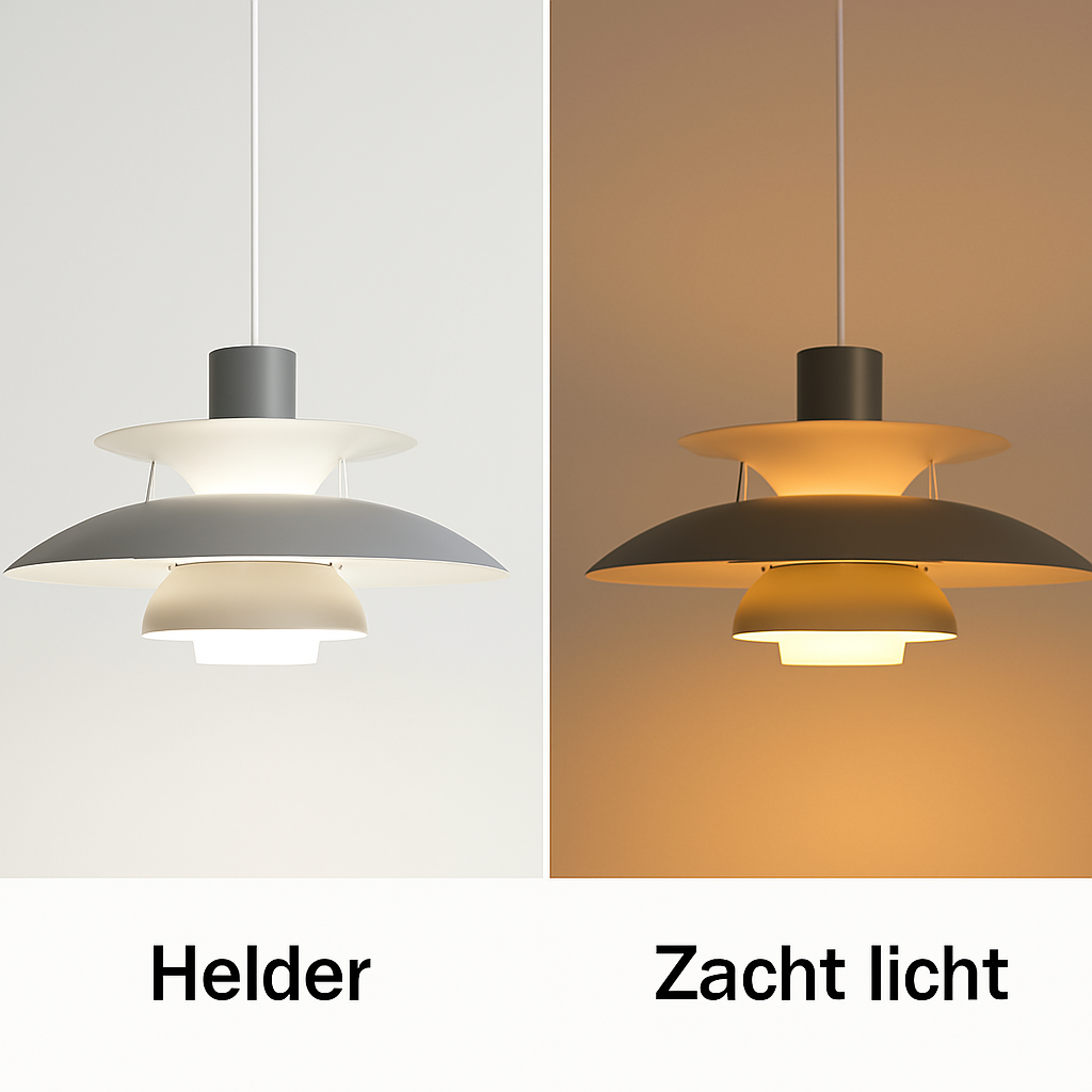 "Runde, dimmbare LED-Deckenleuchte aus Aluminium und Acrylglas, minimalistisches Design, ideal für modernes Zuhause."