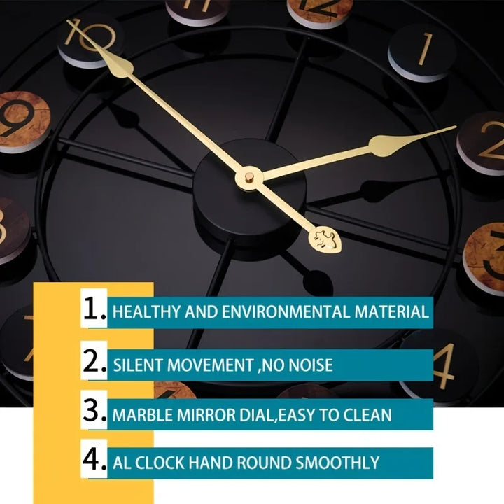 Runde Wanduhr mit römischen Ziffern, elegantes Design, passt in moderne und klassische Inneneinrichtung, 50 cm Durchmesser.