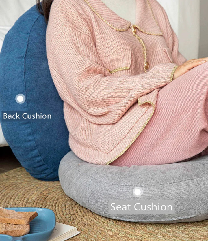Rundes Meditations- und Yogakissen, weicher Stoff, ergonomisch, ideal für Meditation, Yoga, dekoratives Bodenkissen.