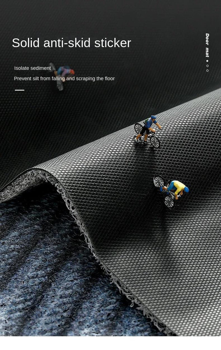 "Rutschfeste PVC-Fußmatte mit nordischem Design, sandentfernend, rechteckig für Eingangsbereich, Grün."