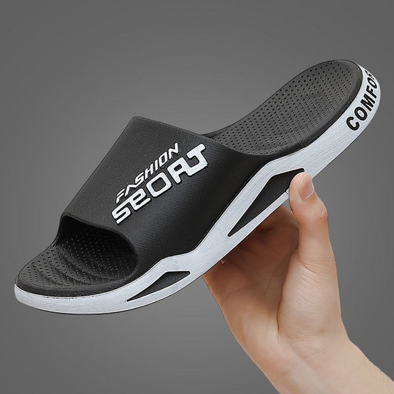 "Rutschfeste und atmungsaktive unisex Sportsandalen, stilvoll zweifarbig in Gelb+Schwarz, perfekt für aktive Tage."