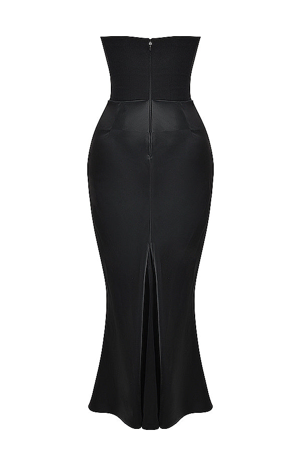 Trägerloses Korsett-Maxikleid