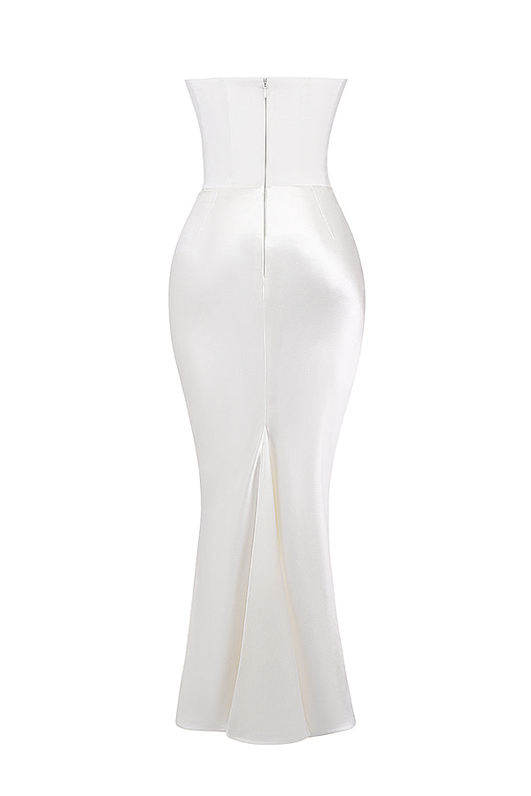 Trägerloses Korsett-Maxikleid
