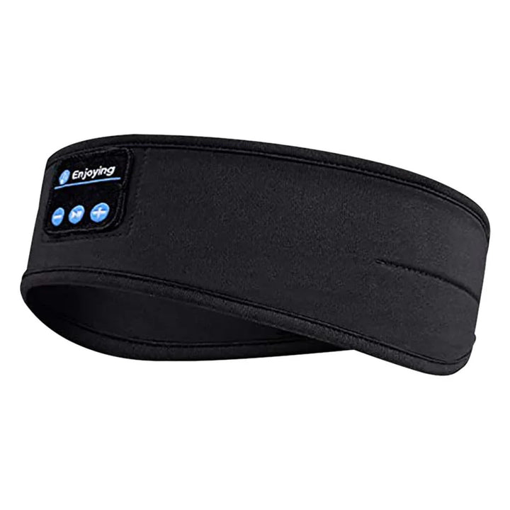Schlafmaske mit Bluetooth, integrierte Kopfhörer, weiches Material, ergonomisches Design, ideal für Reisen und Entspannung.