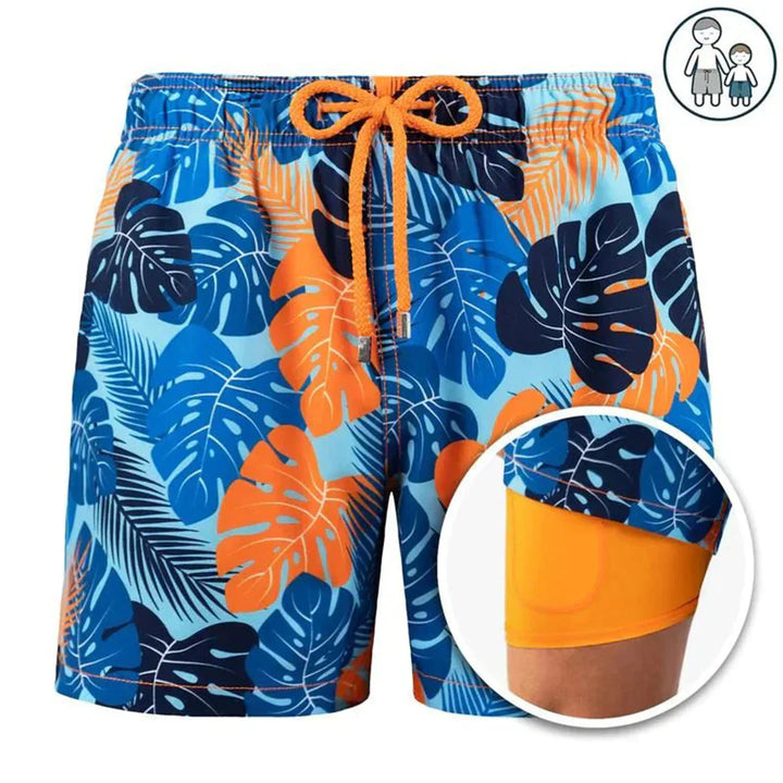"Schnell trocknende Herren Badehose Dario, modischer Schnitt, blaue Farbe, mit Taschen, ideal für Strand und Pool."
