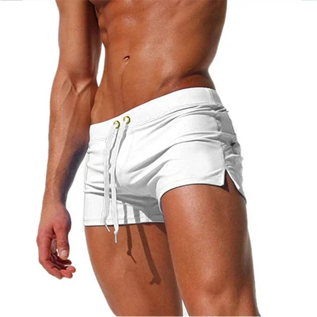 "Schnelltrocknende Herren-Badehose in Blau, aus Nylon, komfortable Passform, perfekt für Strand und Sport"