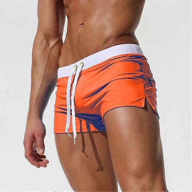 "Schnelltrocknende Herren Badeshorts mit Kordelzug, wasserdicht, blau, ideal für Strand- und Wasseraktivitäten."