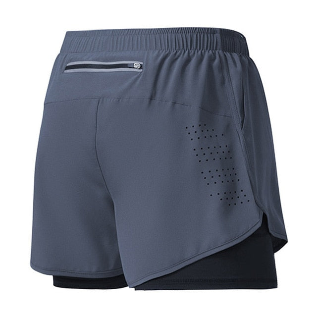 "Schnelltrocknende Herren Laufshorts mit Reißverschluss, schwarz, atmungsaktiv, ideal für Sport und Fitness, Größe M"
